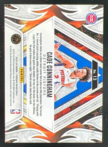 2023-24 Panini Phoenix Fire Forged Orange #13 Cade Cunningham /49