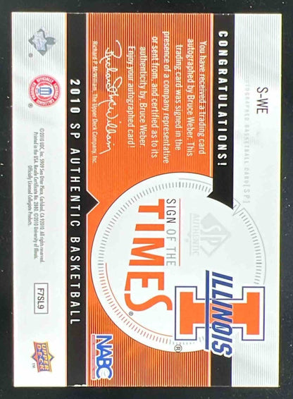 2010-11 SP Authentic Sign of the Times #S-WE Bruce Weber Auto