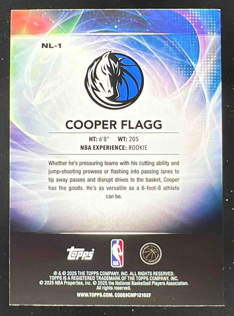 2025-26 Topps No Limit #NL-1 Cooper Flagg RC