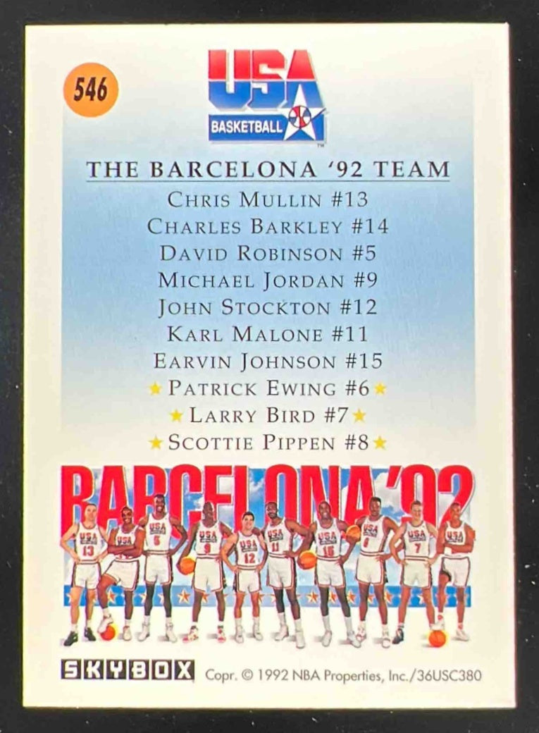 1991-92 Skybox #546 Patrick Ewing Larry Bird Scottie Pippen U