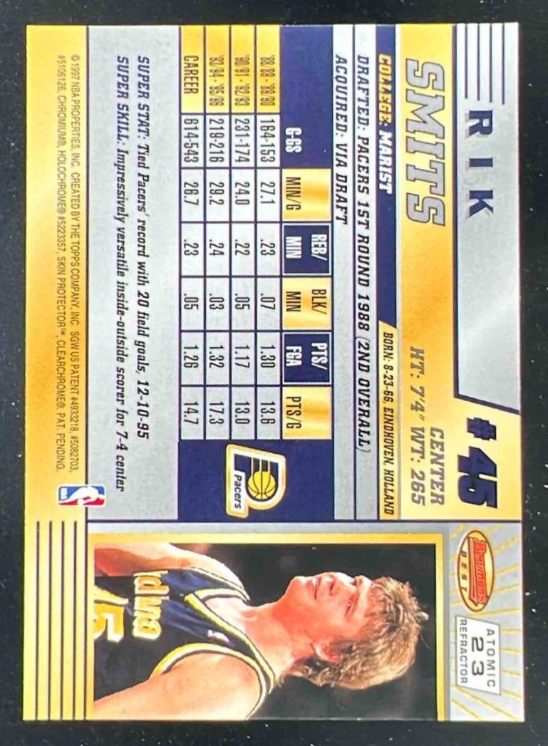 1996-97 Bowman 's Best Atomic Refractors #23 Rik Smits