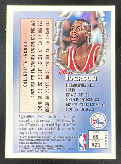 1996-97 Topps Finest Bronze #69 Allen Iverson