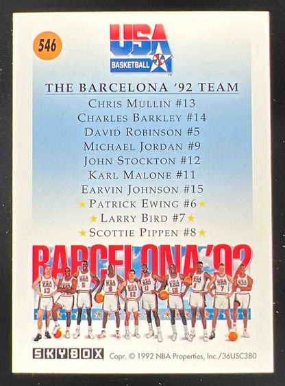 1991-92 Skybox #546 Patrick Ewing Larry Bird Scottie Pippen U