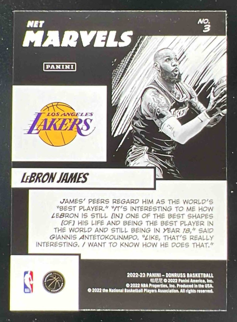 2022-23 Panini Donruss Net Marvels #3 LeBron James