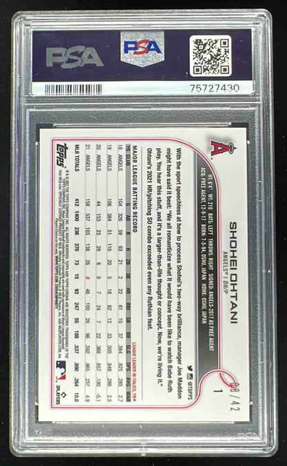 2022 Topps Chrome Ben Baller Edition Purple Refractor Shohei Ohtani /42 PSA 10