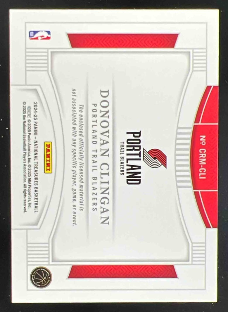 2024 National Treasures Colossal Rookie Materials #CRMCLI Donovan Clingan RC /99