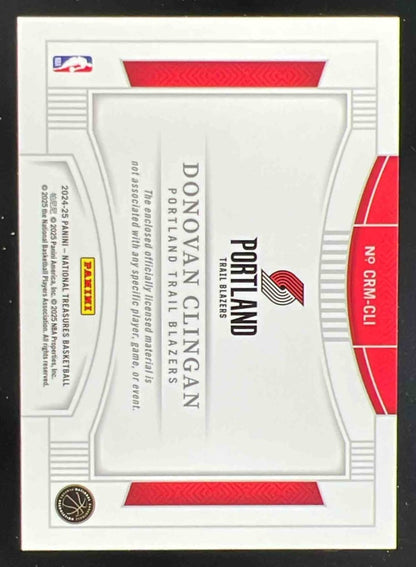 2024 National Treasures Colossal Rookie Materials #CRMCLI Donovan Clingan RC /99
