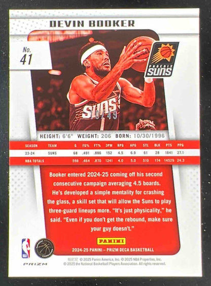 2024-25 Panini Prizm Deca Orange Prizms #41 Devin Booker /49