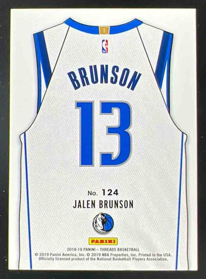 2018-19 Panini Threads Dazzle #124 Jalen Brunson RC