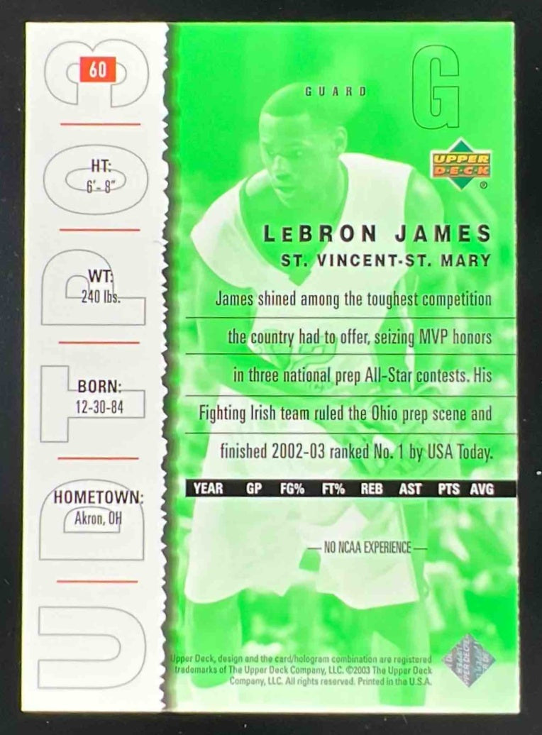2003 Upper Deck Top Prospects #60 LeBron James