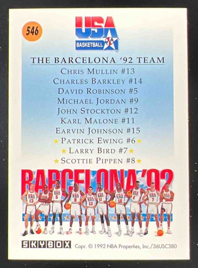 1991-92 Skybox #546 Patrick Ewing Larry Bird Scottie Pippen U