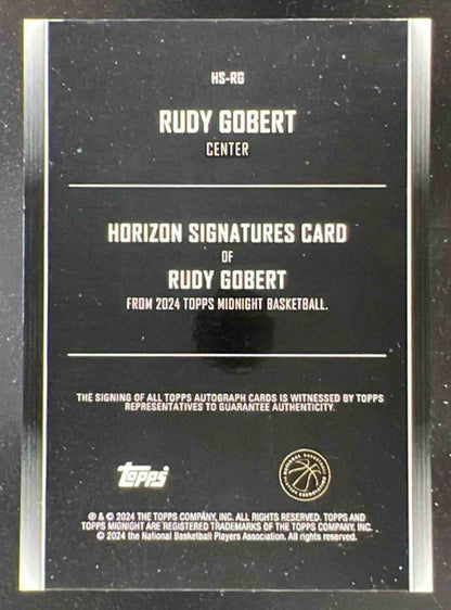 2023-24 Topps Midnight Horizon Twilight #HS-RG Rudy Gobert Autograph Auto /199