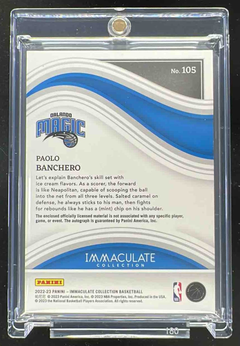 2022 Panini Immaculate Collection Red #105 Paolo Banchero Autograph RC Auto /49