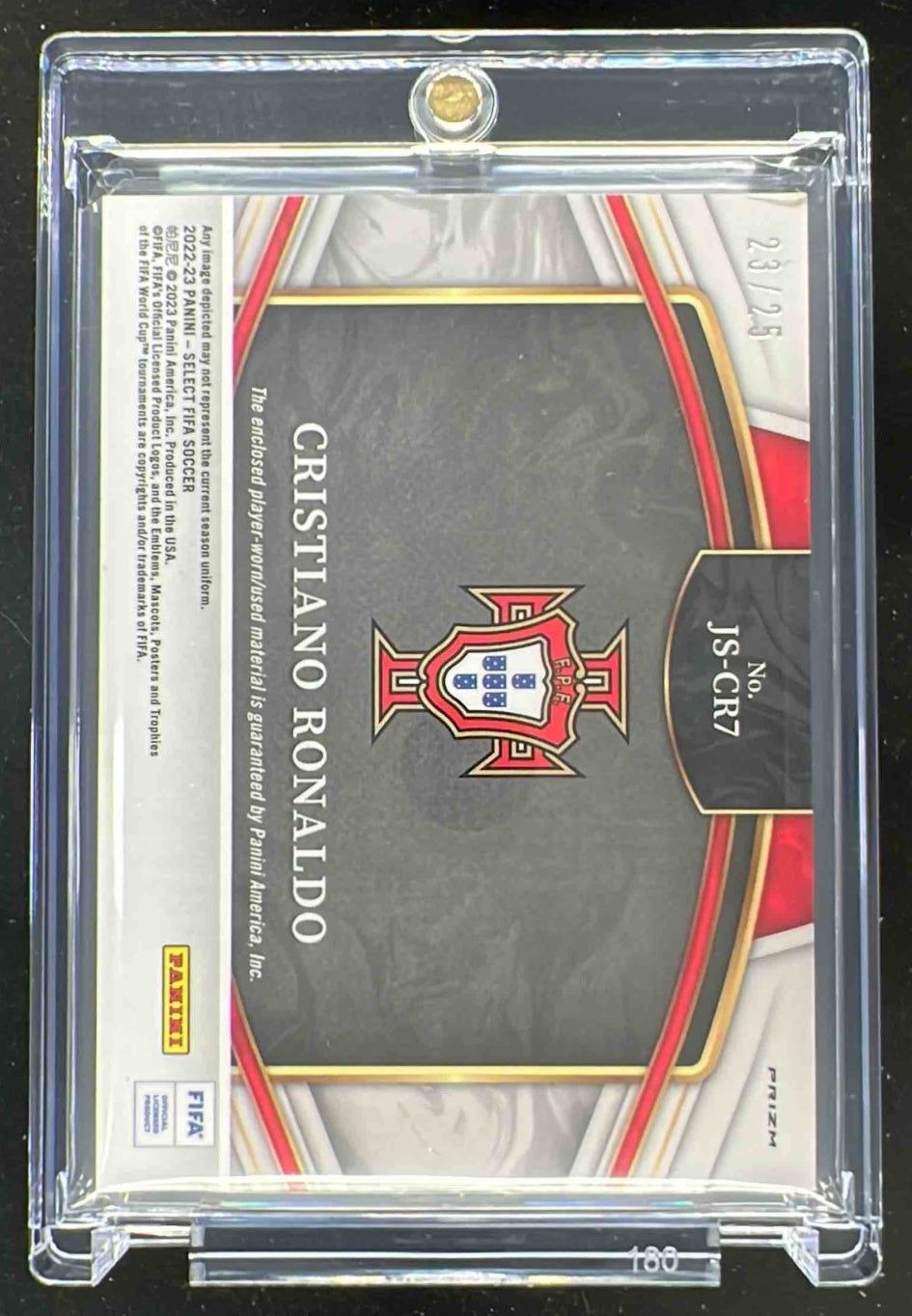 2022 Panini Select Serie A Jumbo Swatches Tie Dye #JS-CR7 Cristiano Ronaldo /25