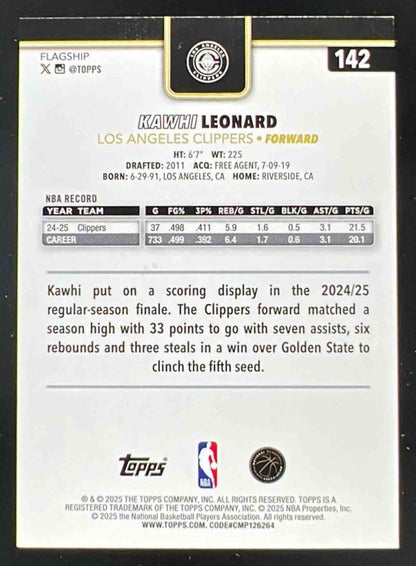 2025-26 Topps Cart Load #142 Kawhi Leonard /25