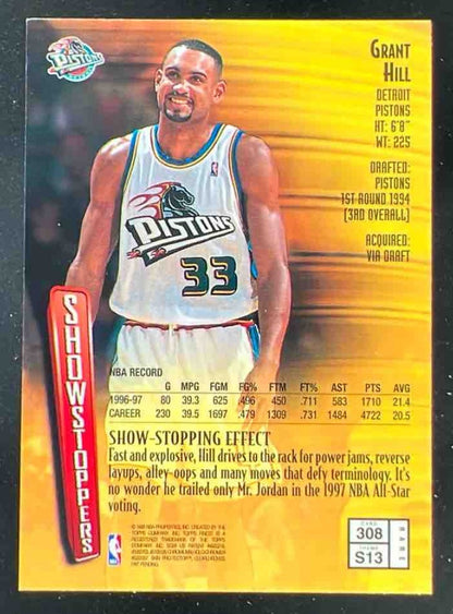 1997-98 Topps Finest #308 Grant Hill Gold