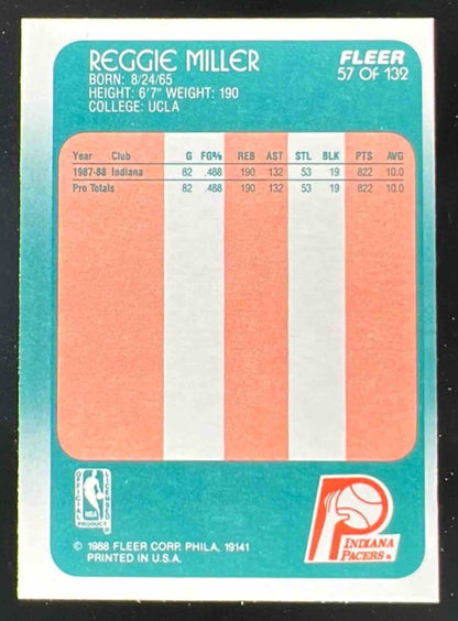 1988-89 Fleer #57 Reggie Miller RC