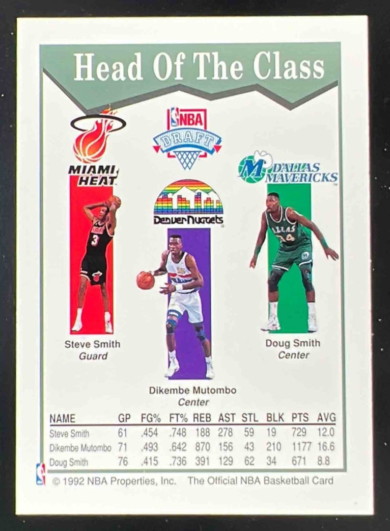 1992 Hoops Kenny Anderson Larry Johnson Billy Owens Steve Smith Mutombo /10000