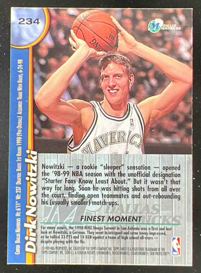 1998-99 Topps Finest #234 Dirk Nowitzki RC