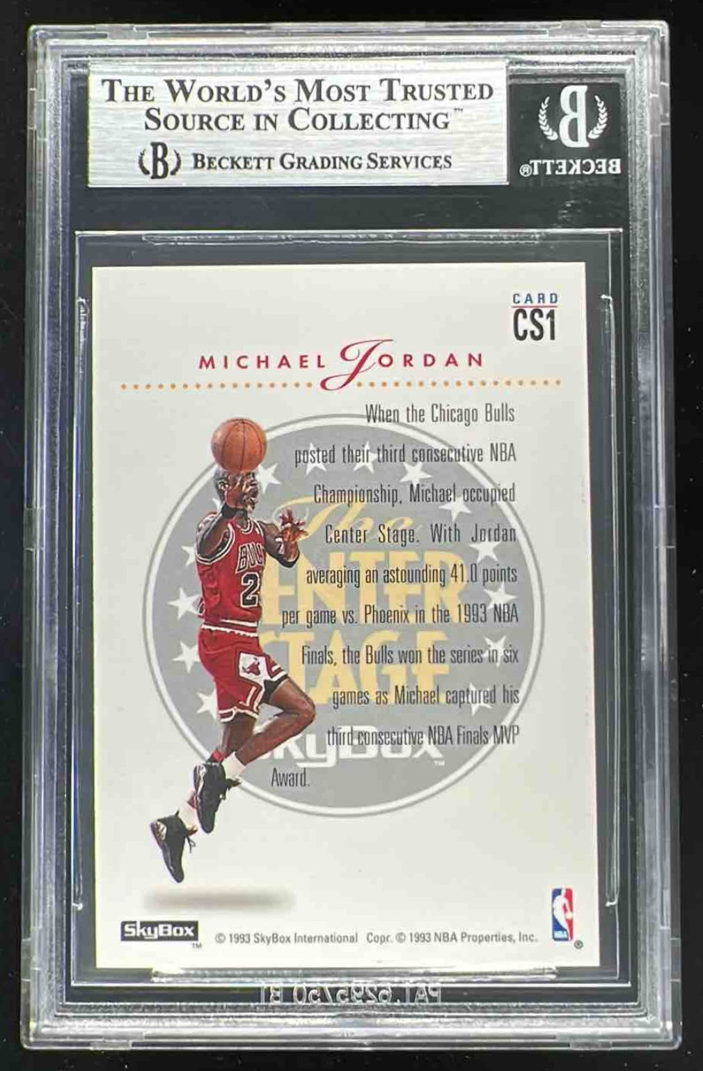 1993-94 Skybox Premium Center Stage #CS1 Michael Jordan BGS 9