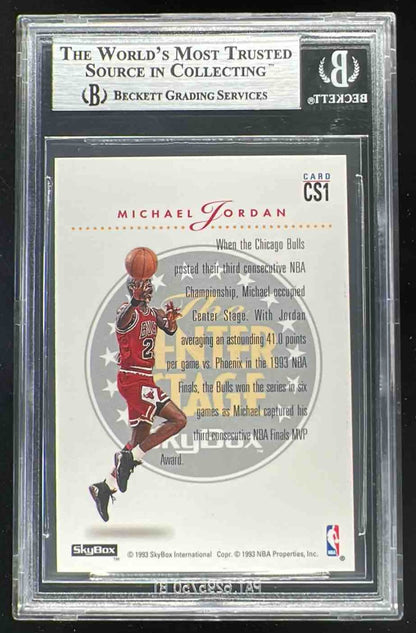 1993-94 Skybox Premium Center Stage #CS1 Michael Jordan BGS 9