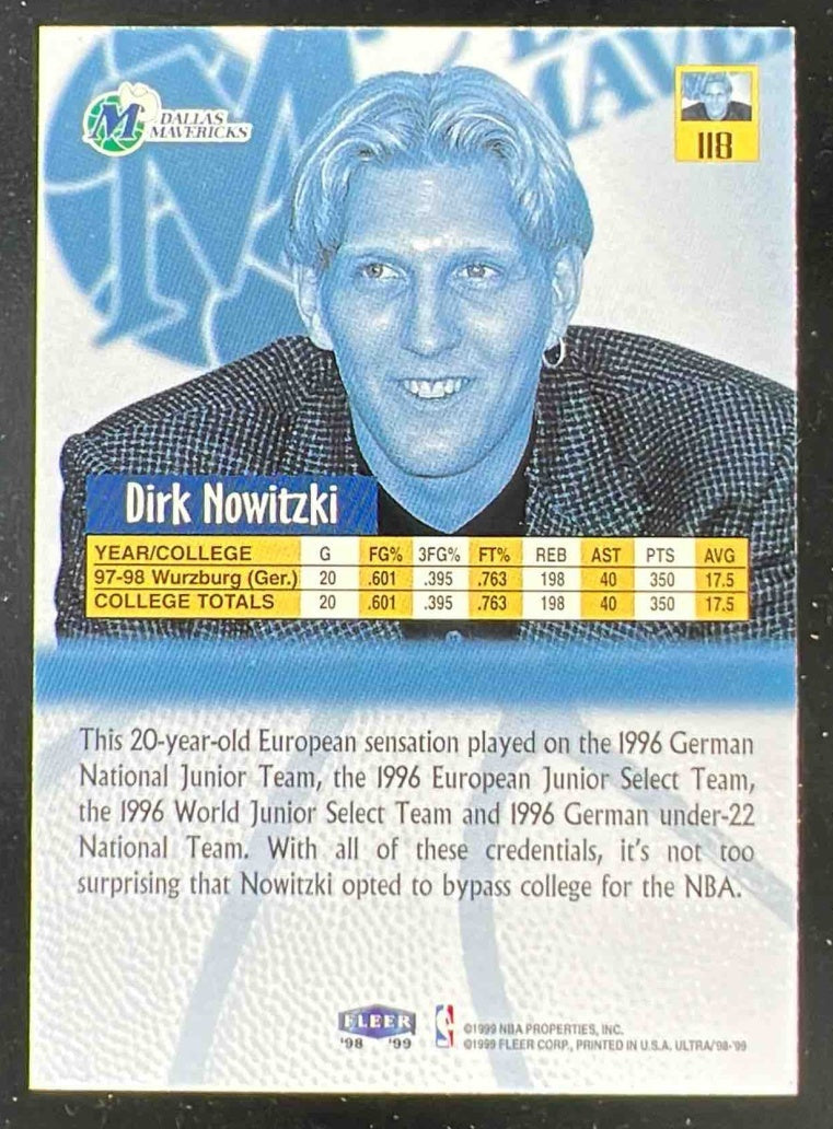 1998-99 Fleer Ultra #118 Dirk Nowitzki RC