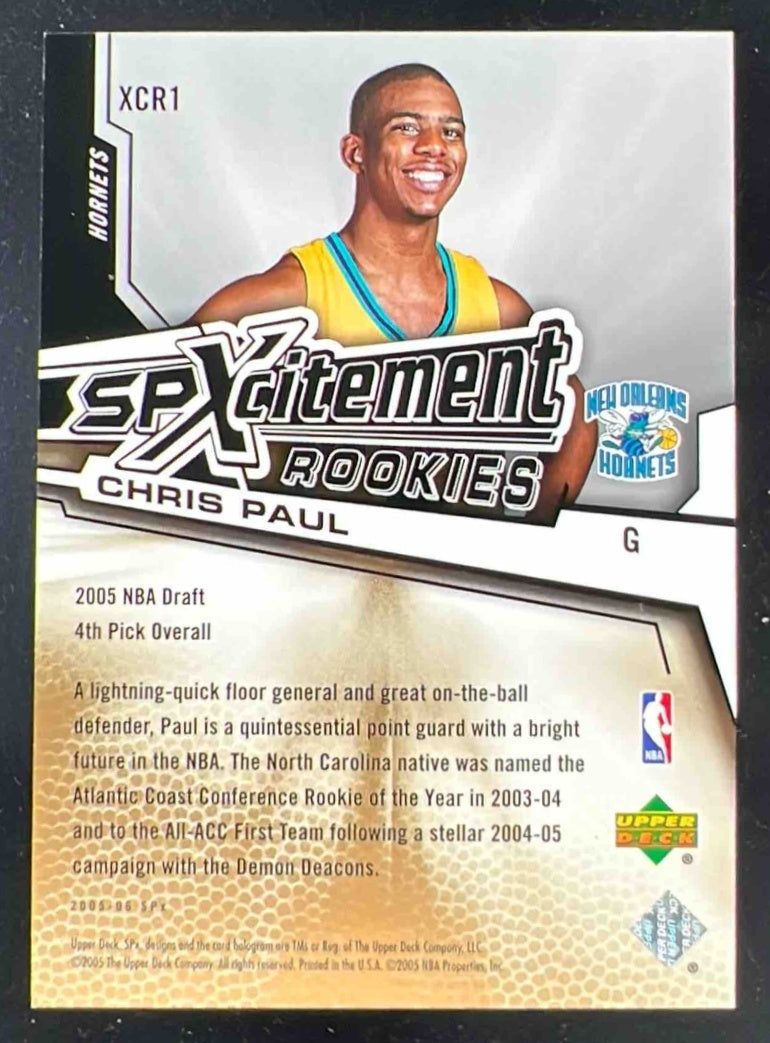 2005-06 SPx SPxcitement Rookies #XCR1 Chris Paul RC /1999
