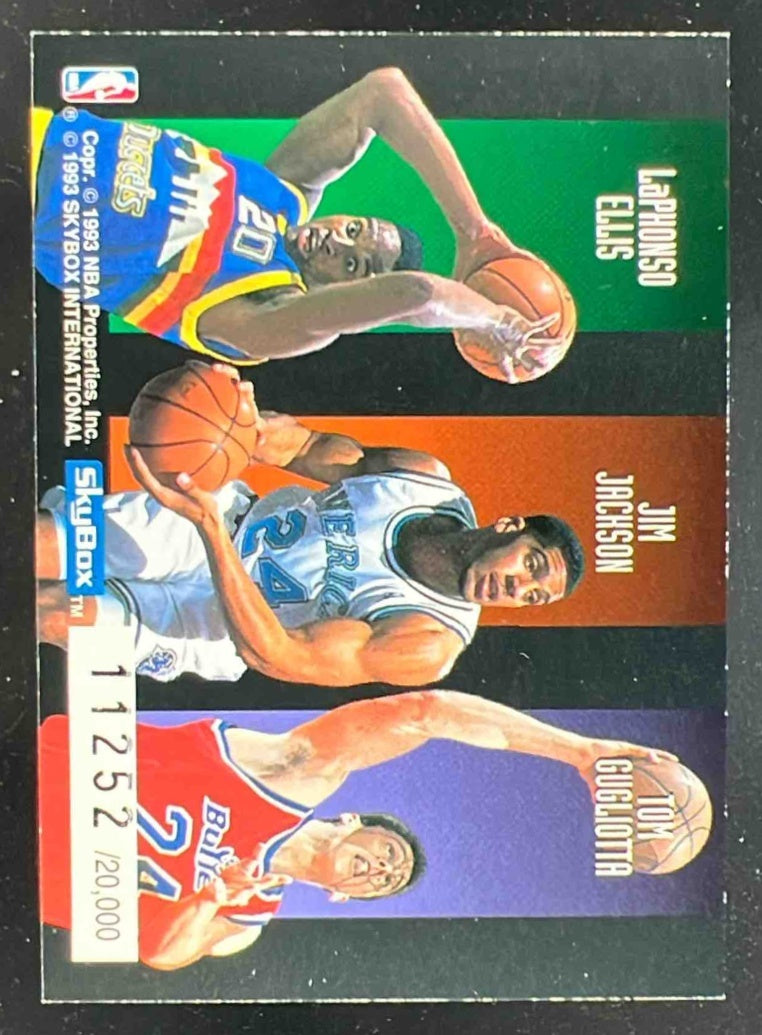 1992-93 Skybox Mourning O'Neal Laettner LaPhonso Jackson Gugliotta RC /20000