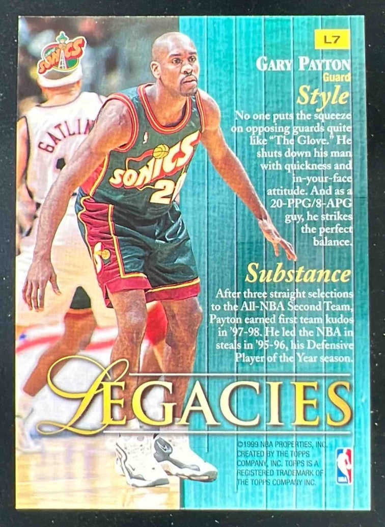 1998-99 Topps Legacies #L7 Gary Payton