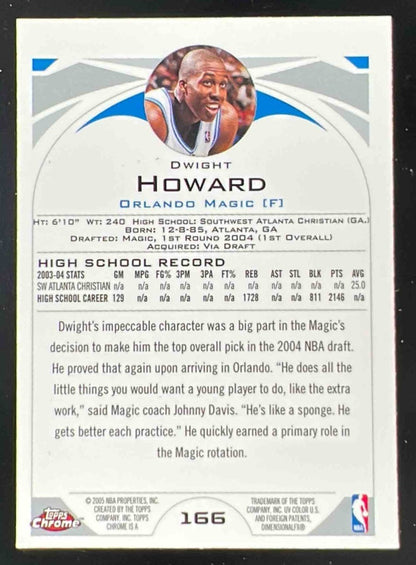 2004-05 Topps Chrome #166 Dwight Howard RC