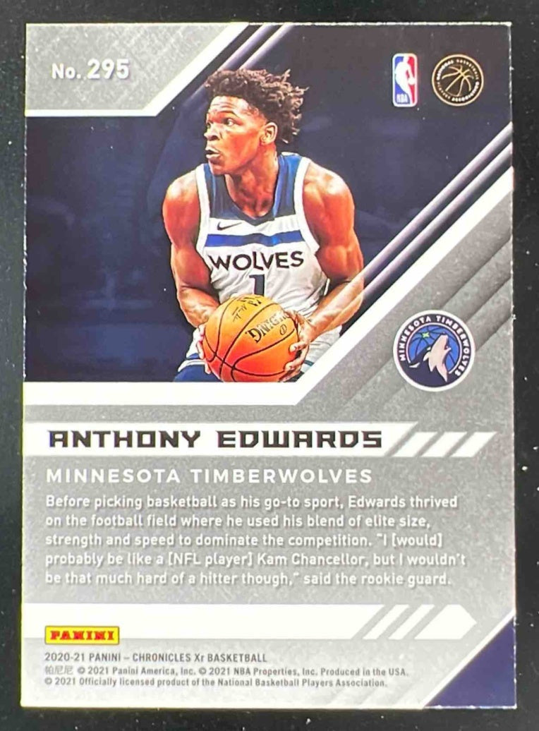 2020-21 Panini Chronicles Teal #295 Anthony Edwards RC