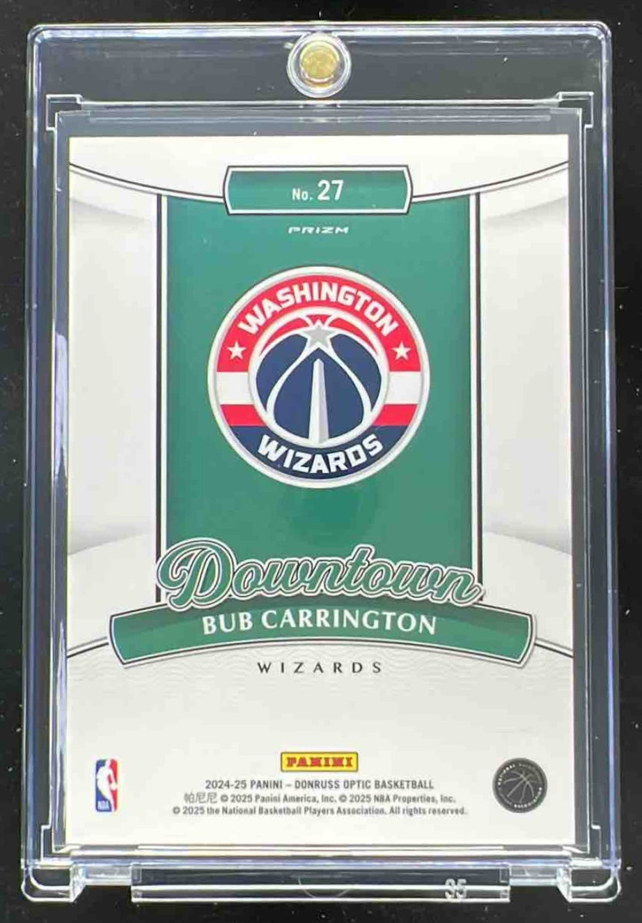 2024-25 Panini Donruss Optic Downtown #27 Bub Carrington RC
