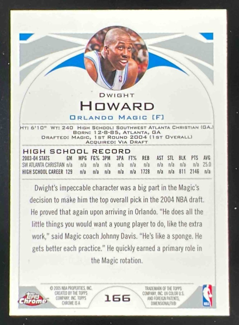2004-05 Topps Chrome #166 Dwight Howard RC