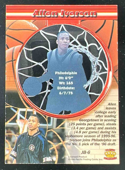 1996-97 Pacific Power Jump Ball #JB-6 Allen Iverson RC