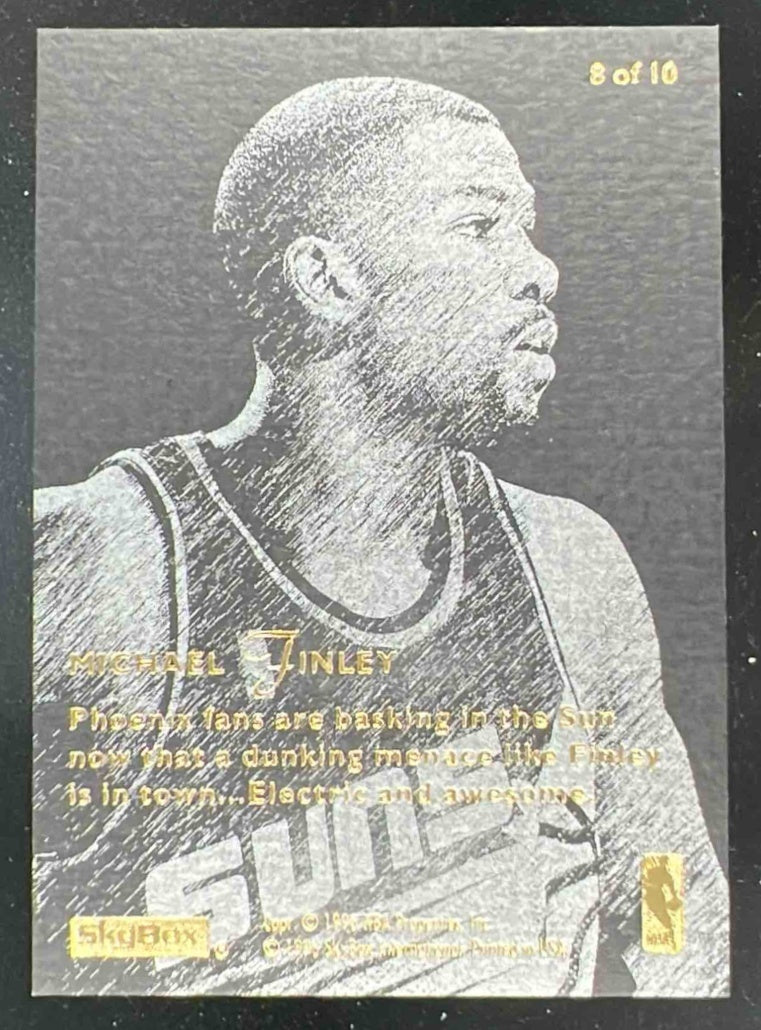 1995-96 Skybox E-XL Natural Born Thrillers #8 Michael Finley RC