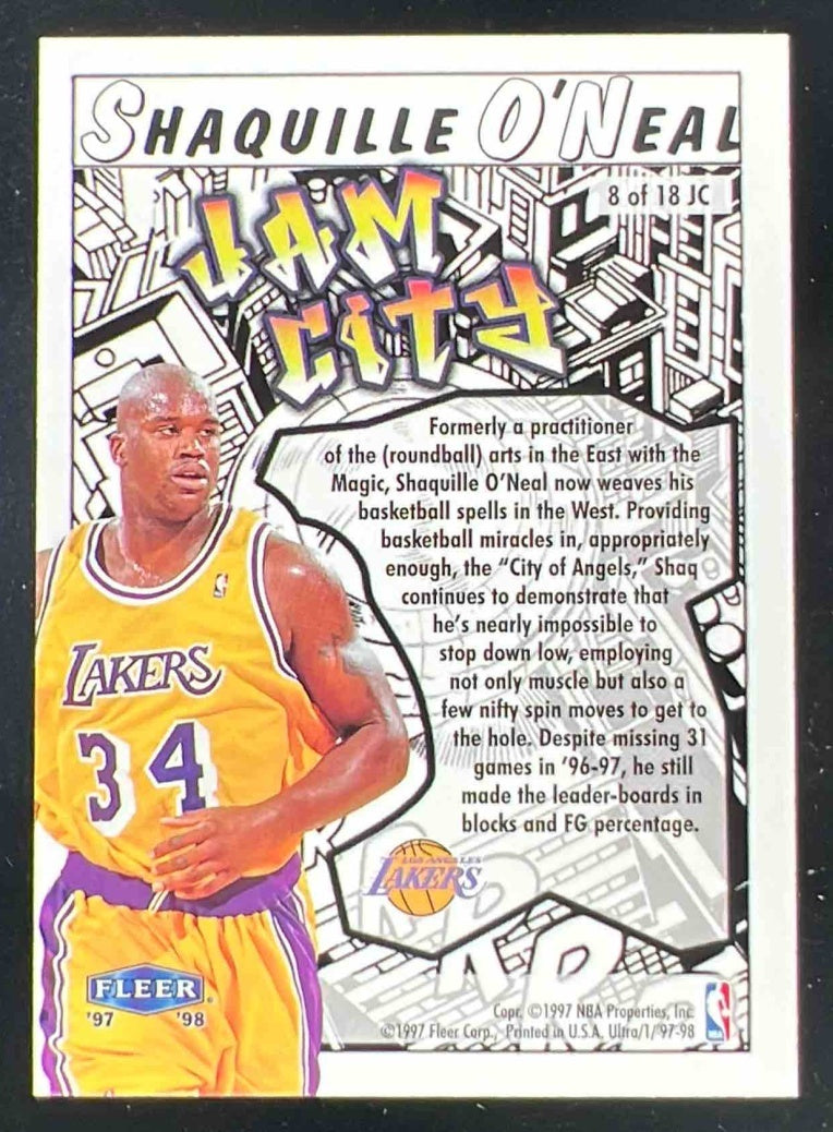 1997-98 Fleer Ultra Jam City #8 JC Shaquille O'Neal