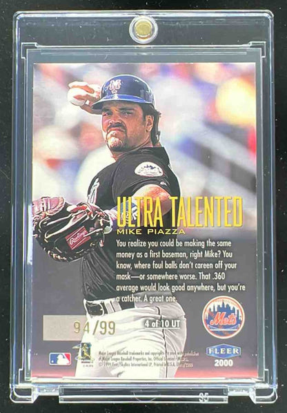 2000 Fleer Ultra Ultra Talented #4 UT Mike Piazza /99
