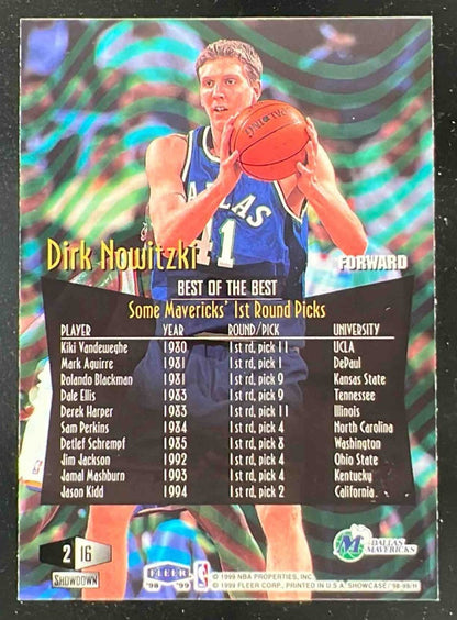 1998-99 Fleer Flair Showcase Flair Showcase Row 2 #16 Dirk Nowitzki