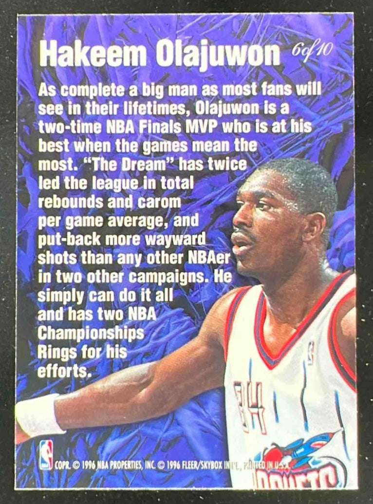 1995-96 Fleer Flair Anticipation #6 Hakeem Olajuwon