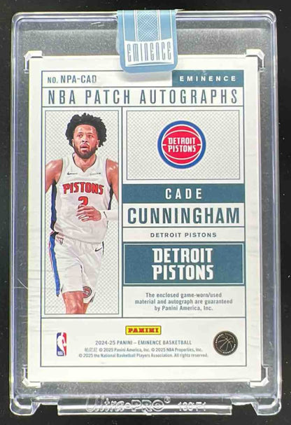 2024 Panini Eminence Eminence Patch Autographs Gold #14 Cade Cunningham Auto /5