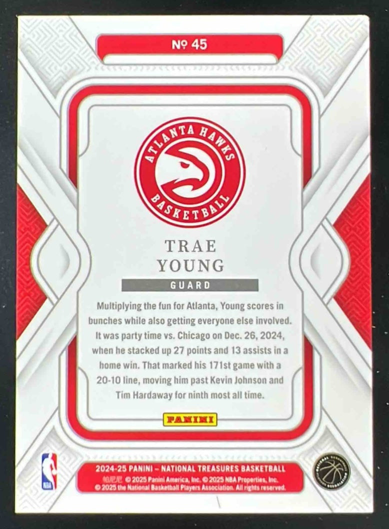 2024-25 Panini National Treasures Royal #45 Trae Young /25