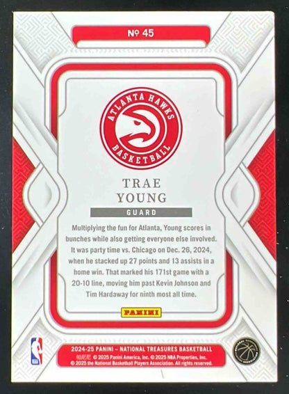 2024-25 Panini National Treasures Royal #45 Trae Young /25