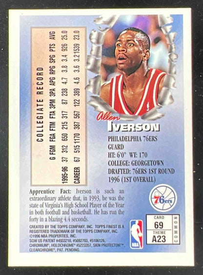1996-97 Topps Finest Bronze #69 Allen Iverson