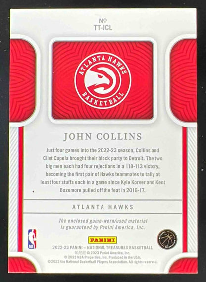 2022 National Treasures Tremendous Treasures Prime #TT-JCL John Collins /25