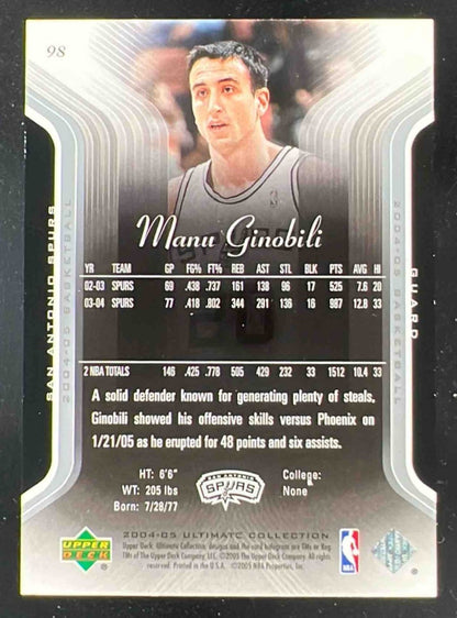 2004-05 Upper Deck Ultimate Collection #98 Manu Ginobili /750