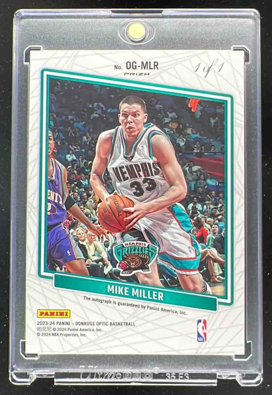 2023-24 Donruss Optic Opti Graphs Choice Nebula #OG-MLR Mike Miller Auto 1/1
