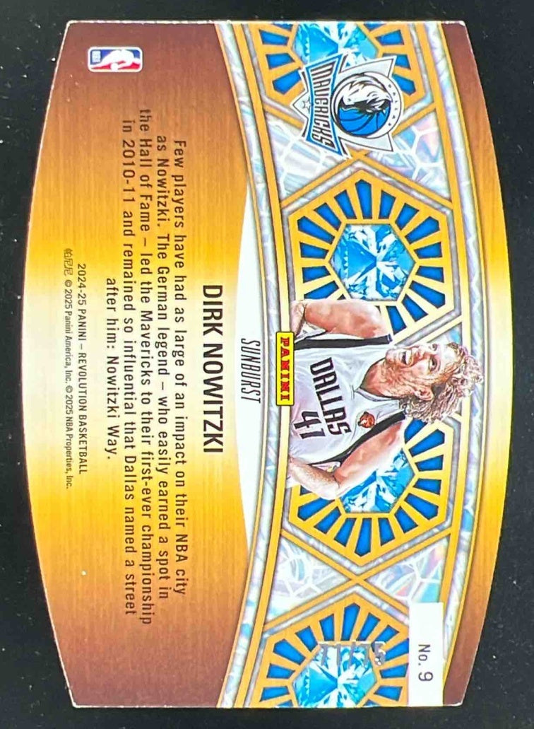 2024-25 Panini Revolution Ring Bearers Sunburst #9 Dirk Nowitzki /75