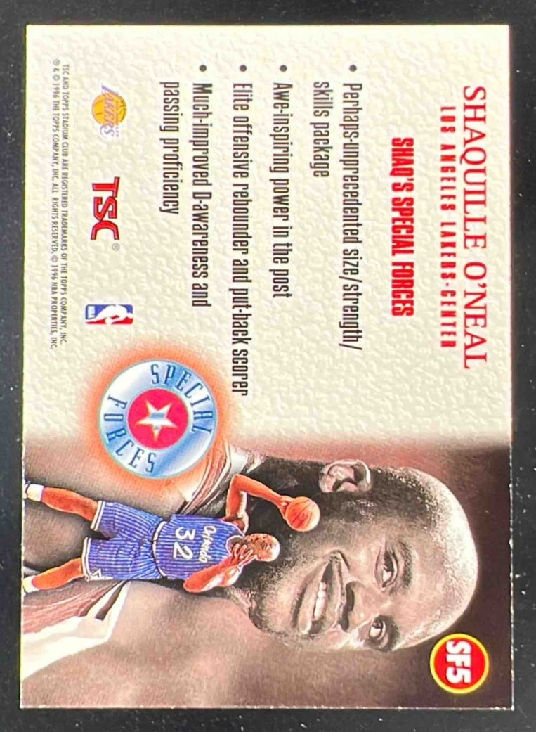 1996-97 Topps Stadium Club Special Forces #SF5 Shaquille O'Neal