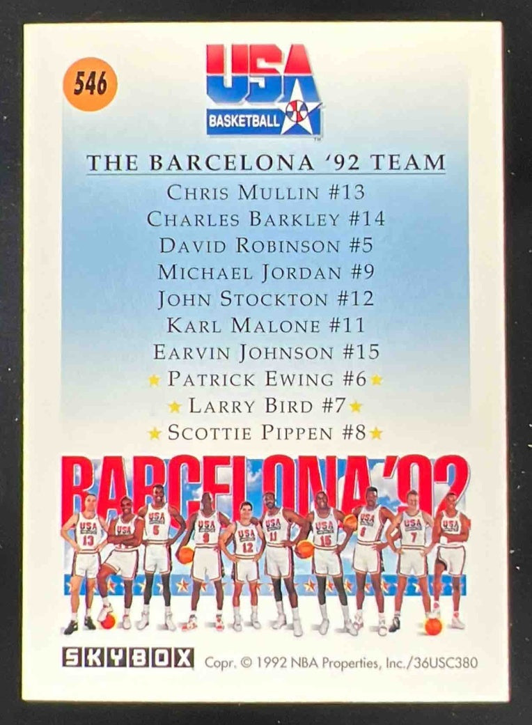1991-92 Skybox #546 Patrick Ewing Larry Bird Scottie Pippen U