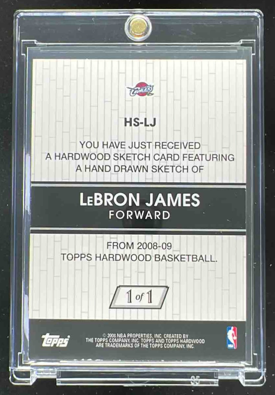 2008-09 Topps Hardwood Sketches #HS-LJ LeBron James 1/1